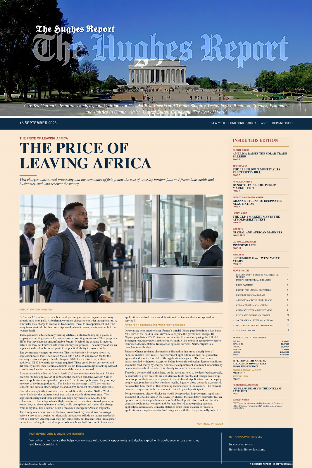 The Hughes Report — 15 September 2026